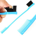 Salon Hairdressing edge brush double control Eyelash Comb Edge Control Hair Comb edges hair brush